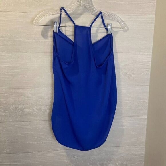 Women's Draped Wrap Tank Tops Halter‎ Neck  Sexy Bubble Hem Camisole Tops - Picture 4 of 6